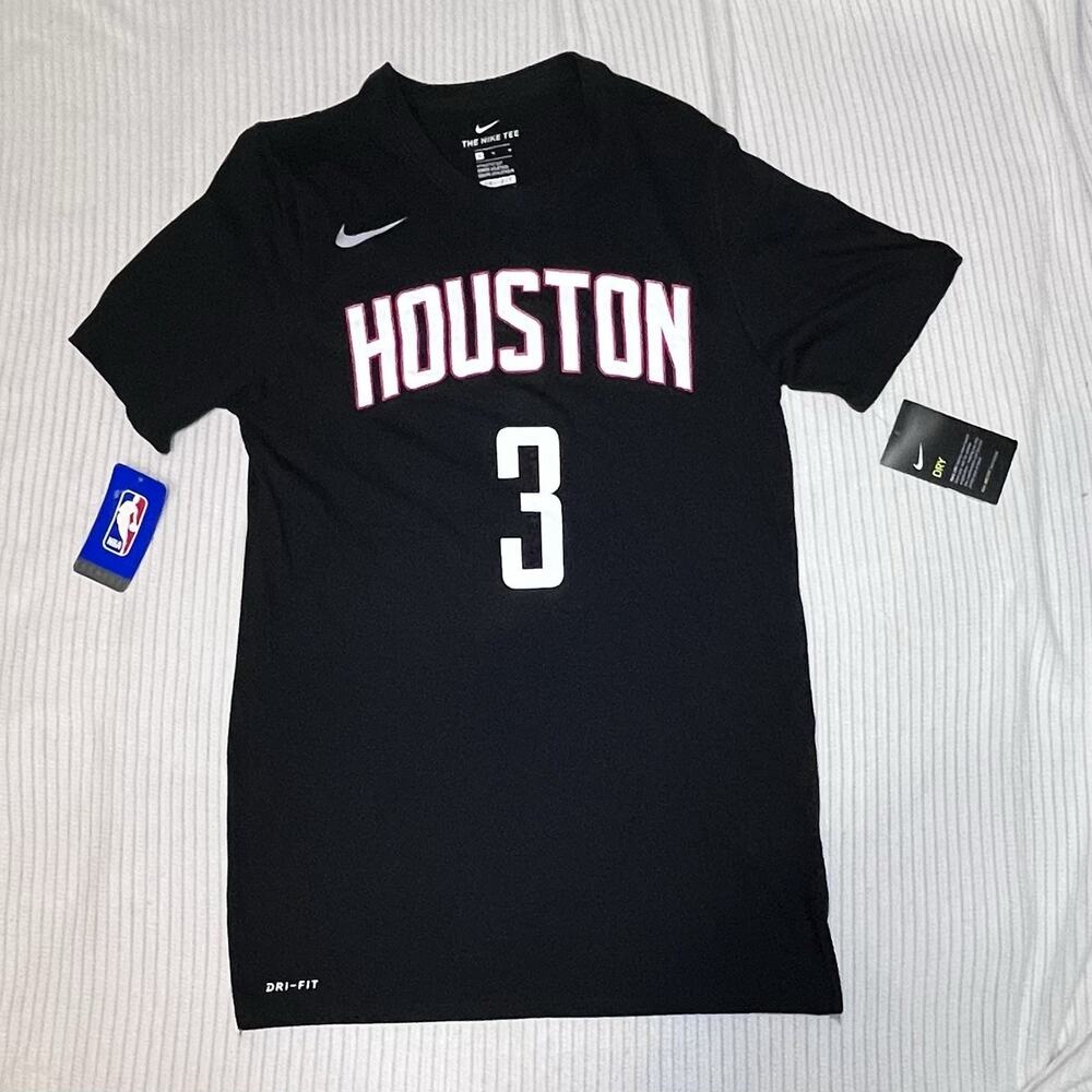 Nike Houston Rockets Chris Paul #3 Dri-FIT T-Shirt Mens M Black Crew Neck NWT